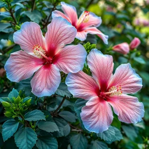 Гибискус садовый Тропикал Сан купить по цене от 293р. в интернет-магазине «Посадика» с доставкой почтой в в  Башкортостане и по всей России – [изображение №1].