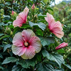 Гибискус Иден Бьюти купить по цене от 460р. в интернет-магазине «Посадика» с доставкой почтой в в  Башкортостане и по всей России – [изображение №1].